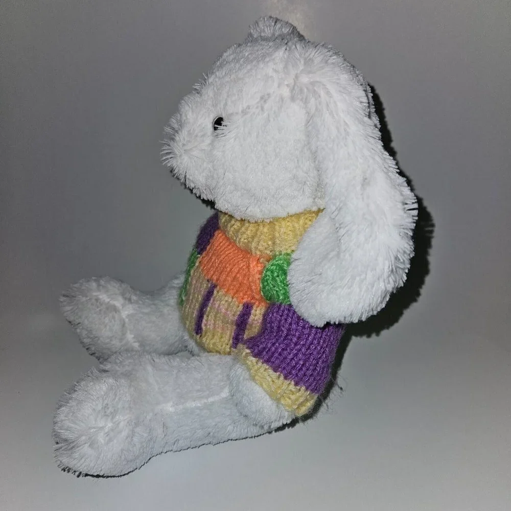 Dan Dee White Bunny Rabbit Plush 10